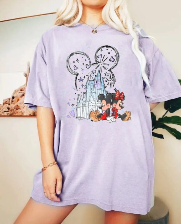 Mickey Minnie Castle Comfort Colors Shirt, Magic Kingdom Castle Shirt, Disney Matching Shirt, Disney Vacation Shirt