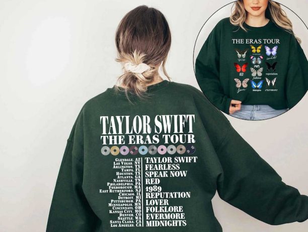 The Eras Tour Butterfly Vintage two sided, Swiftie Eras Tour 2023 shirt, Swiftie Shirt, Swiftie Merch Shirt