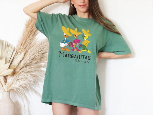 Disney Margaritas For Favor Comfort Colors® Shirt, The Three Caballeros Shirt, Disney Epcot Shirt, Disney Trip Shirt