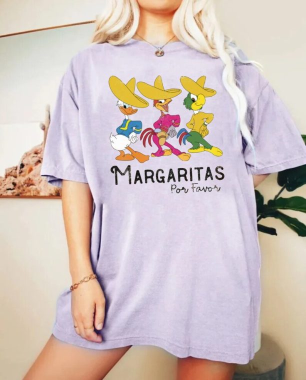 Disney Margaritas For Favor Comfort Colors® Shirt, The Three Caballeros Shirt, Disney Epcot Shirt, Disney Trip Shirt