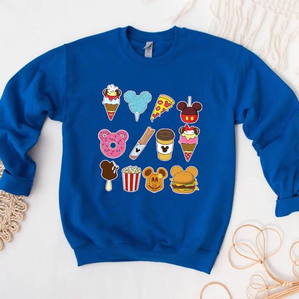 Disney Snacks Sweatshirt - Cute Disney For The Snacks Shirt With Fun Doodles - Disney Trip Shirt