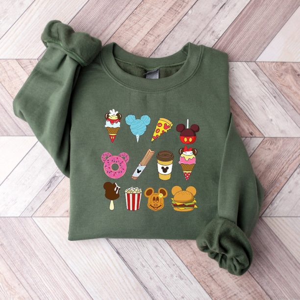 Disney Snacks Sweatshirt - Cute Disney For The Snacks Shirt With Fun Doodles - Disney Trip Shirt