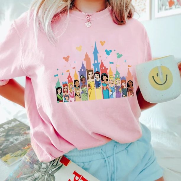 Disney Princess Castle Comfort Colors® Shirt, Disney Girls Shirt, Cinderella, Disney Family Trip Shirt, Disneyworld Shirt