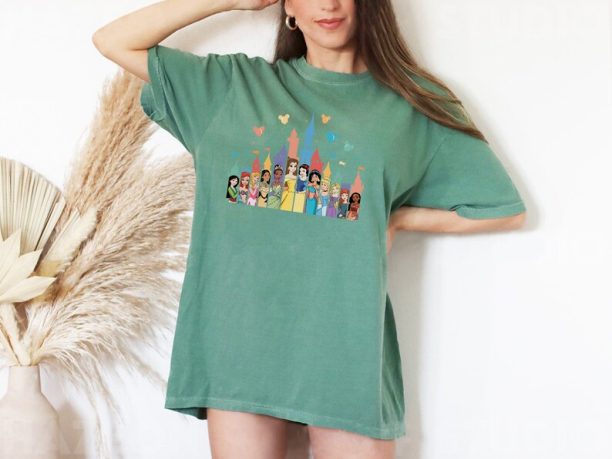 Disney Princess Castle Comfort Colors® Shirt, Disney Girls Shirt, Cinderella, Disney Family Trip Shirt, Disneyworld Shirt