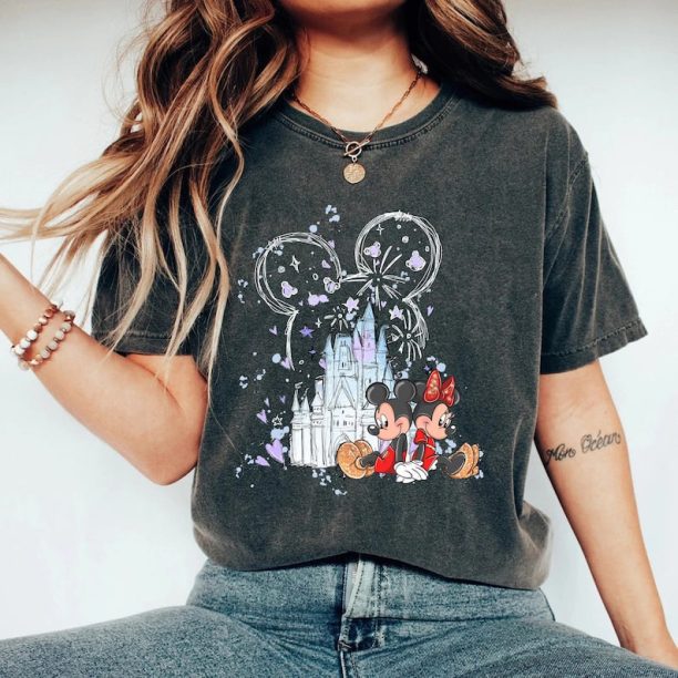 Mickey Minnie Castle Comfort Colors Shirt, Magic Kingdom Castle Shirt, Disney Matching Shirt, Disney Vacation Shirt