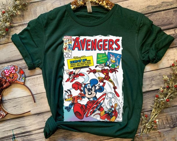 Mickey Mouse And Friends Disney 100 Years of Wonder Avengers Comic Shirt / Disneyland Trip 100th Anniversary Outfits