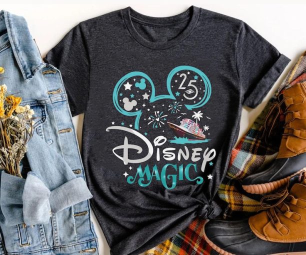 Mickey Disney Fantasy Dream Wonder Wish Magic Shirt, 25th Silver Anniversary At Sea, Disney Cruise Line, Family Matching