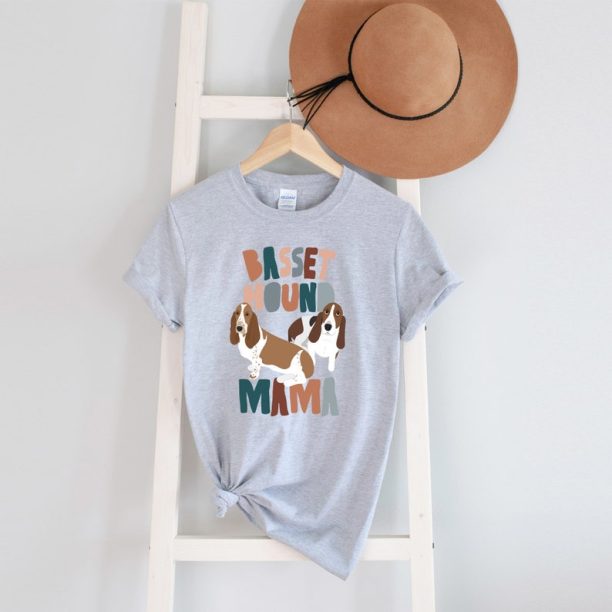 Basset Hound Mama Shirt, Basset Hound shirt, Basset Hound Mom, Basset Hound dog Gifts, Basset Hound Tee, Dog Mama Gifts