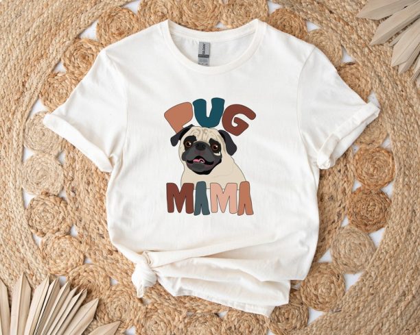 Pug Mama Shirt, Pug Mama Sweatshirt Pug shirt, Pug Mom, Pug dog Gifts, Pug Tee, Dog Mama Gifts