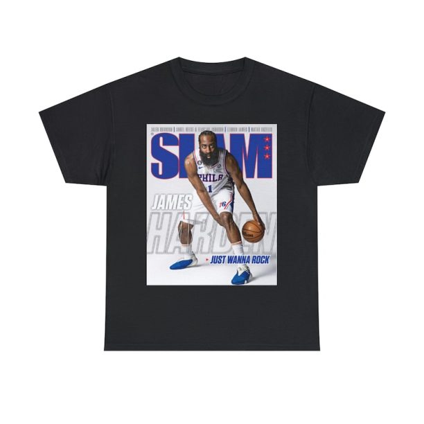 James Harden Philadelphia 76ers NBA Slam Cover Tee Shirt