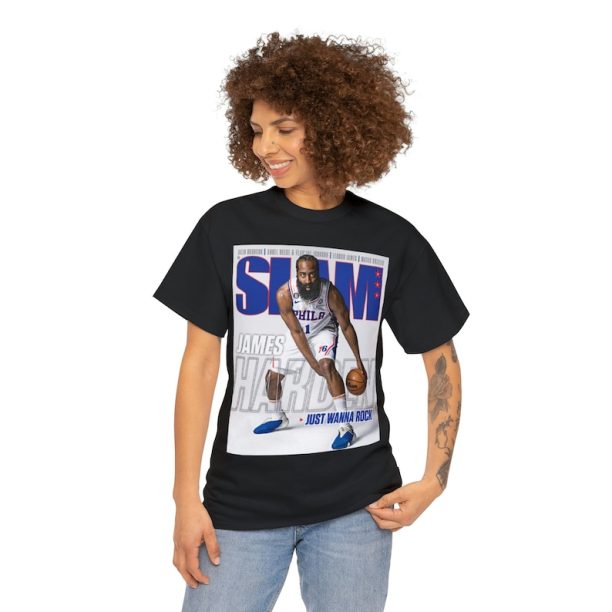 James Harden Philadelphia 76ers NBA Slam Cover Tee Shirt