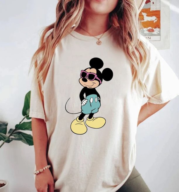 Mickey Minnie Comfort Colors® Shirt, Cool Mickey Mouse Shirt, Mickey With Sunglasses Shirt, Disney Vacation Shirt