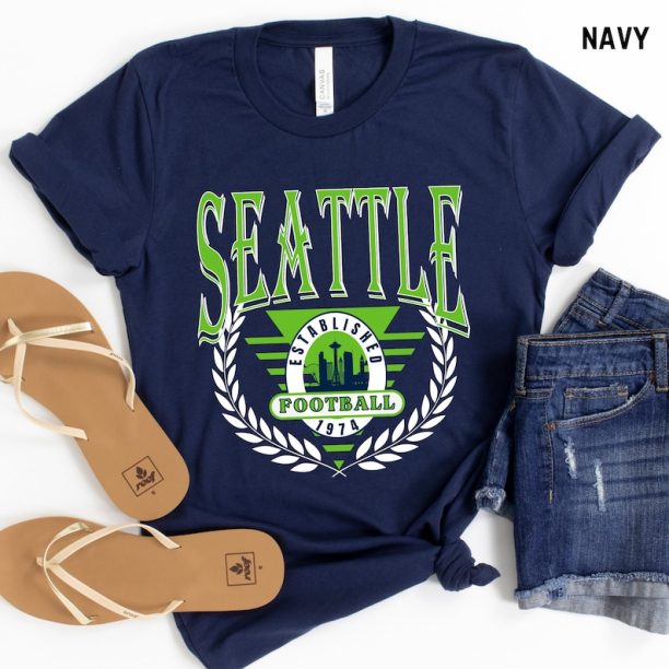 Vintage Seattle Football Shirt, Retro Seattle Football T-Shirt, Seattle Washington, Seattle Tee