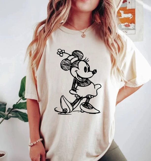 Disney Mickey Minne Sketch Comfort Colors® Shirt, Disney Family Trip Shirt, Disney Vacation Shirt, Disneyworld Shirt