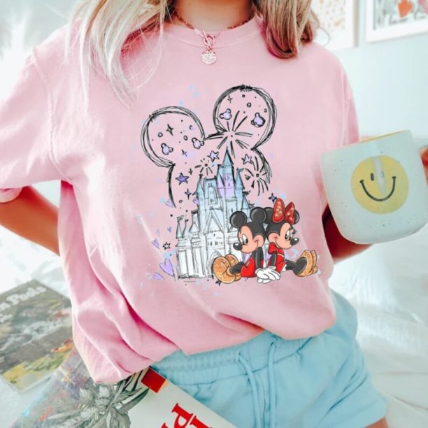 Mickey Minnie Castle Comfort Colors Shirt, Magic Kingdom Castle Shirt, Disney Matching Shirt, Disney Vacation Shirt