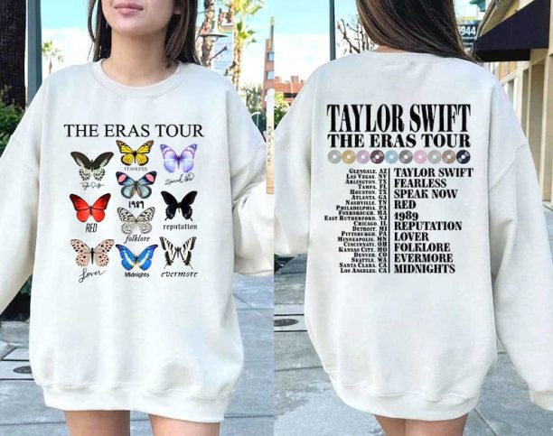 The Eras Tour Butterfly Vintage two sided, Swiftie Eras Tour 2023 shirt, Swiftie Shirt, Swiftie Merch Shirt