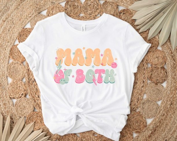 Mama Of Both Shirt, Cute Mama Shirt, Funny Mom Shirt, Mama T-Shirt, Mothers Day T-Shirt, Gift For Mothers Day, New Mom Gift, Cool Mom Shirt