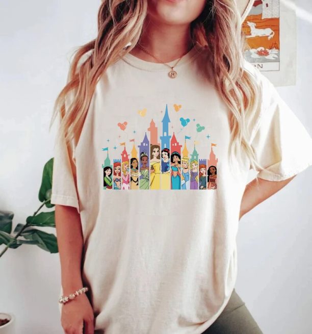 Disney Princess Castle Comfort Colors® Shirt, Disney Girls Shirt, Cinderella, Disney Family Trip Shirt, Disneyworld Shirt