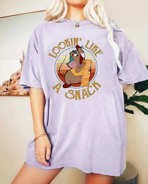 Lookin Like A Snack Gus-Gus Comfort Colors Shirt, Disney Snack Shirt, Disney Cindrella Shirt, Disney Family Shirt