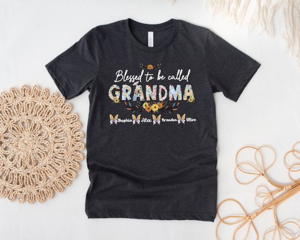 Blessed To Be Called Grandma Shirt, Custom Grandma Shirt, Personalized Grandma T-shirt, Mothers Day T-Shirt, Grandma Shirt, Grandma T-shirt