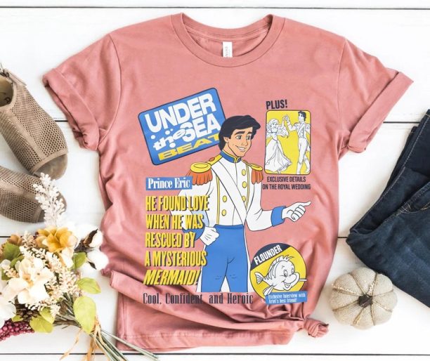 Disney Magazine Cover Prince Eric Shirt / Disney The Little Mermaid T-shirt / Disney Birthday / Walt Disney World