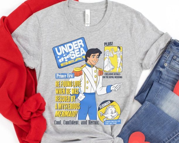 Disney Magazine Cover Prince Eric Shirt / Disney The Little Mermaid T-shirt / Disney Birthday / Walt Disney World