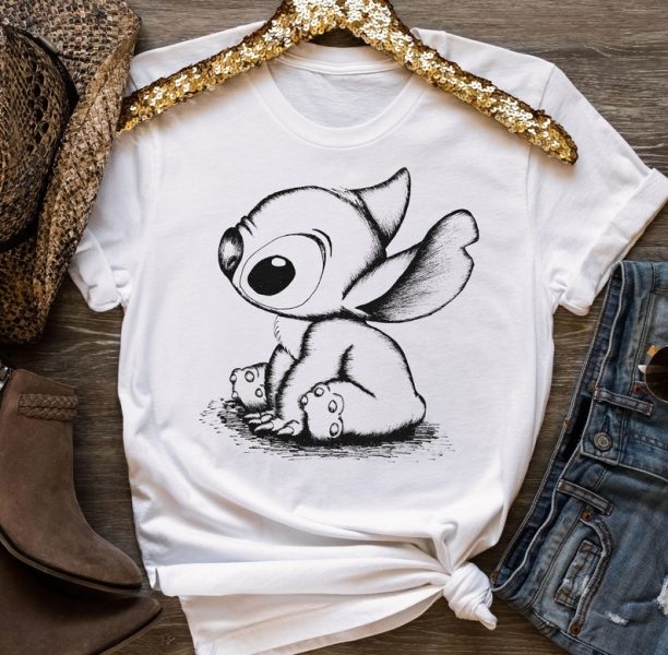 Disney Stitch Sketch Portrait Shirt, Cute Lilo and Stitch Shirt, Disney Matching Shirt, Disneyland Family Shirts, Disney World Trip Shirt