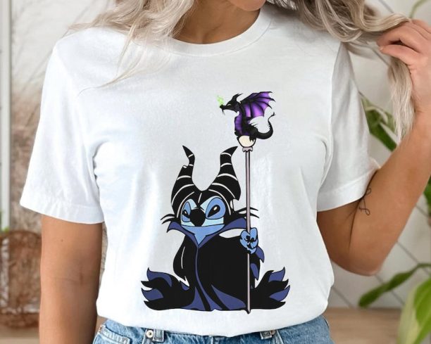 Stitch Cosplay Maleficent Murphy Dragon Shirt / Evil Fairy Stitch Sleeping Beauty T-shirt / Fantasmic