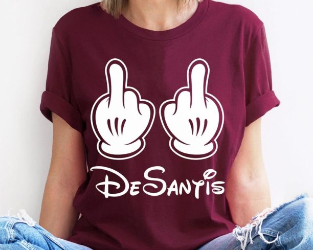 Mickey Mouse Middle Finger Desantis T-shirt