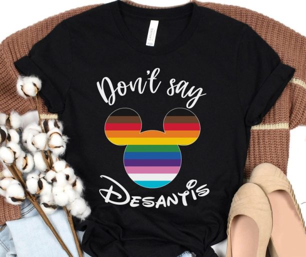 Mickey Mouse Rainbow Don't Say Gay Don't Say Desantis T-shirt / LGBT Pride Shirt / Disney Funny Tee / Disney Gift Ideas