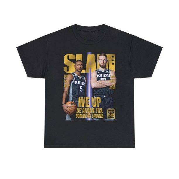 De'Aaron Fox and Domantas Sabonis Sacramento Kings Slam Cover Tee Shirt NBA