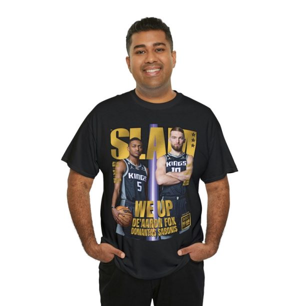 De'Aaron Fox and Domantas Sabonis Sacramento Kings Slam Cover Tee Shirt NBA