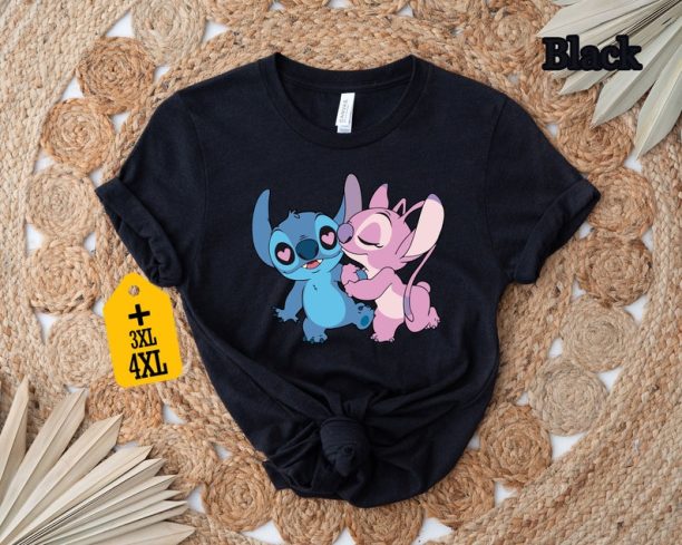 Stitch And Angel Shirt, Disney Shirt, Disney Animal Shirt, Cute Disney Shirt, Disney World Shirt, Disneyland Shirt