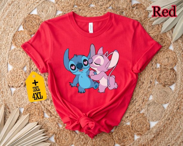 Stitch And Angel Shirt, Disney Shirt, Disney Animal Shirt, Cute Disney Shirt, Disney World Shirt, Disneyland Shirt