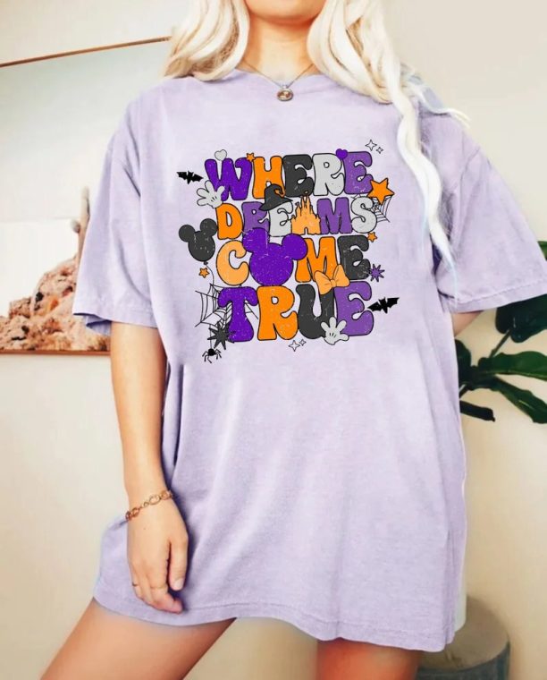 Disney Where Dreams Come True Halloween Comfort Colors® Shirt, Disney Spooky Season Shirt, Disneyworld Shirt