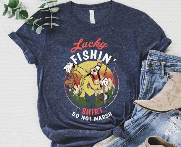 Disney Goofy Lucky Fishing Shirt Do Not Wash Shirt / Disney Dad Tee / Funny Fisherman T-shirt / Father's Day Gift