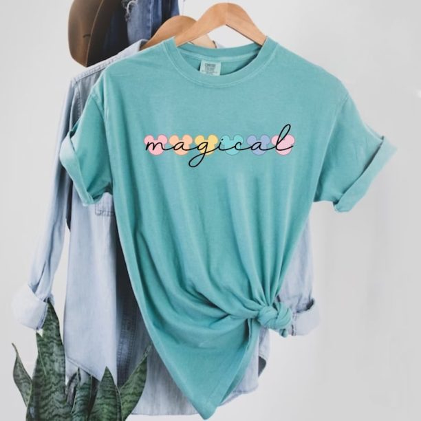 Disney Magical Mickey Head Comfort Colors Shirt, Colorful Vacay Shirt, Disney Aesthetic Shirt, Disney world Shirt