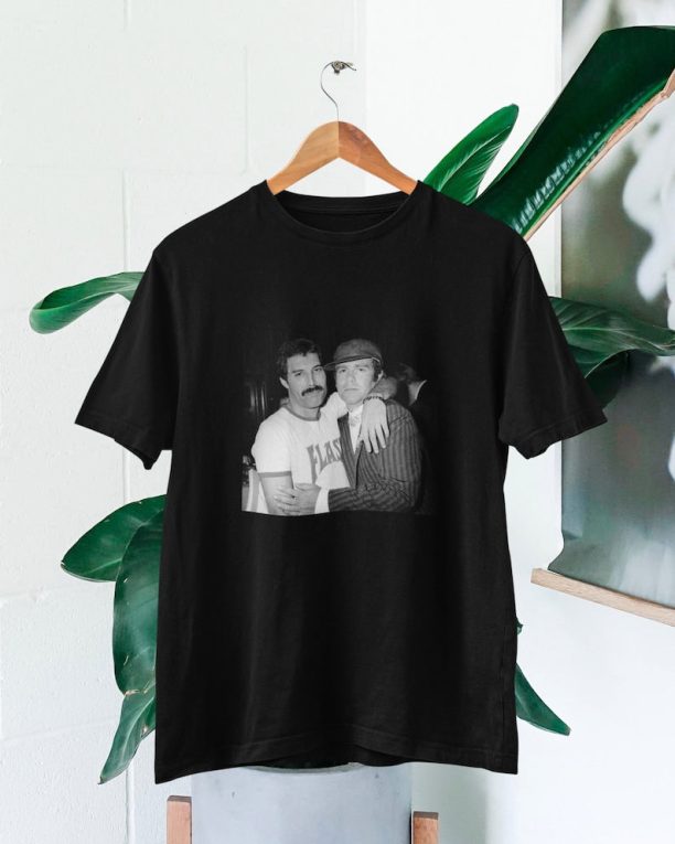 Elton John and Freddie Mercury Photo T-shirt, Elton John fans top, Elton John fans gift, Freddie Mercury merch, Elton John Merch