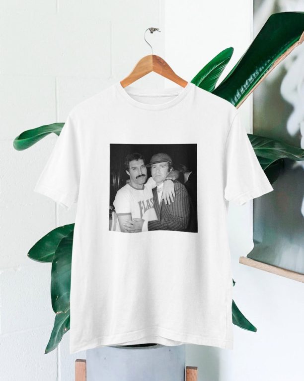 Elton John and Freddie Mercury Photo T-shirt, Elton John fans top, Elton John fans gift, Freddie Mercury merch, Elton John Merch