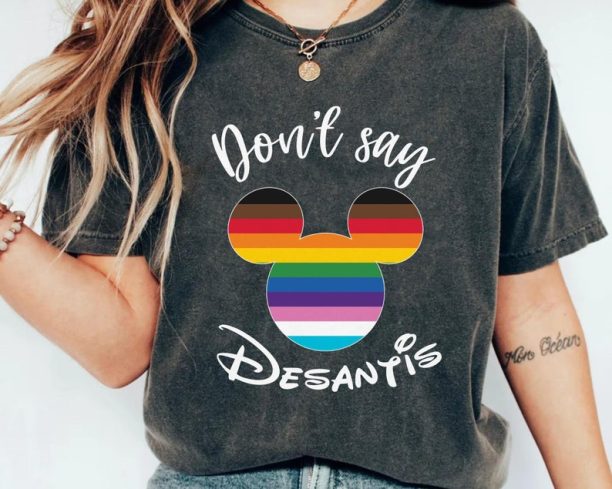 Mickey Mouse Rainbow Don't Say Gay Don't Say Desantis T-shirt / LGBT Pride Shirt / Disney Funny Tee / Disney Gift Ideas