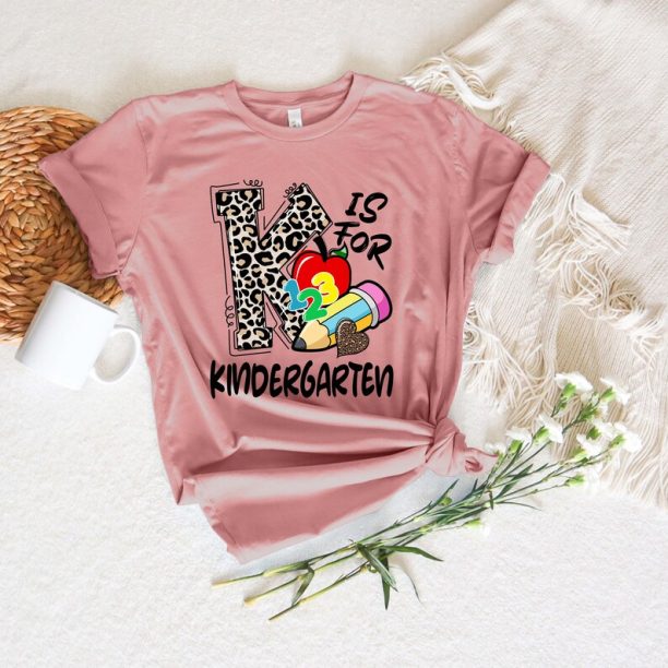 K is For Kindergarten T Shirt, Unisex T Shirt, Kindergarten Teacher Shirt, Back To School Shirt, Kindergarten Shirt