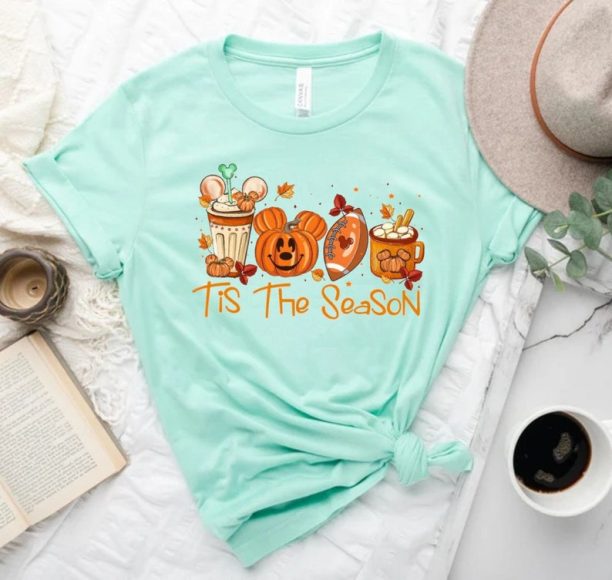 Disney Tis The Season Season Comfort Colors® Shirt, Mickey Pumpkin Shirt, Disney Fall Shirt, Disney Halloween Shirt