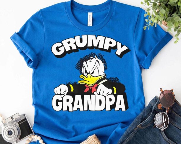 Disney Grumpy Grandpa Shirt / Angry Donald Duck Grandpa T-shirt / Father's Day Gift For Grandfather / Disneyland Trip