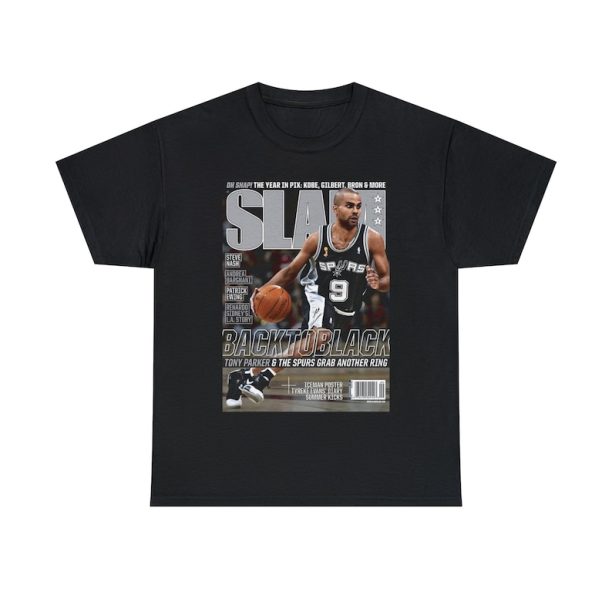 Tony Parker San Antonio Spurs NBA Slam Cover Tee Shirt