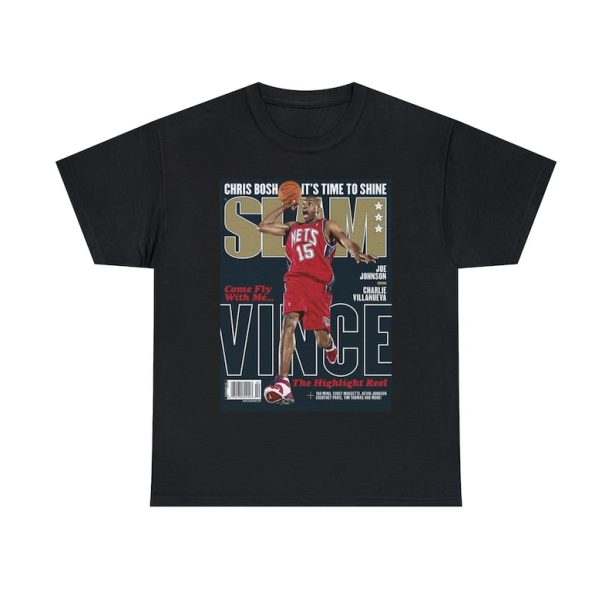 Vince Carter Brooklyn Nets NBA Slam Cover Tee Shirt