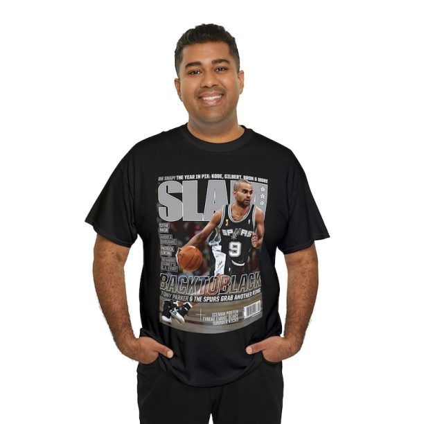 Tony Parker San Antonio Spurs NBA Slam Cover Tee Shirt