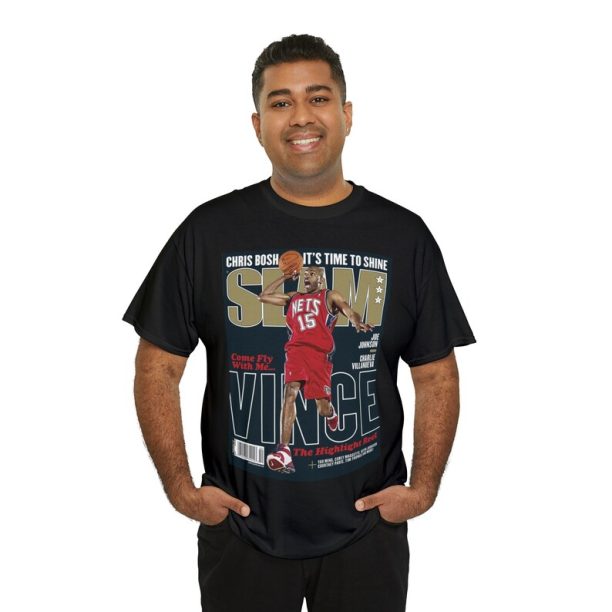 Vince Carter Brooklyn Nets NBA Slam Cover Tee Shirt