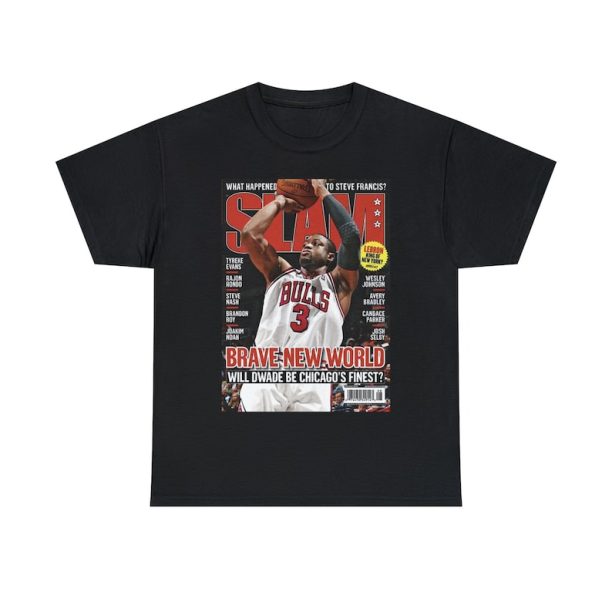 Dwayne Wade Chicago Bulls NBA Slam Cover Tee Shirt