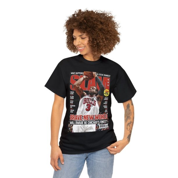 Dwayne Wade Chicago Bulls NBA Slam Cover Tee Shirt