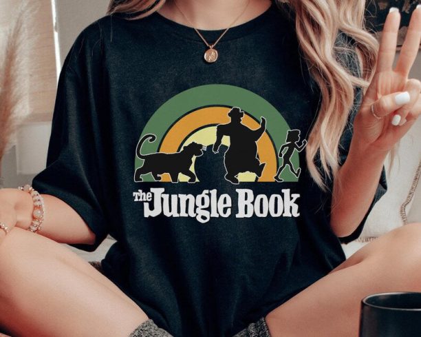 Disney Rainbow The Jungle Book Shirt / Funny Disney Baloo Bagheera Mowgli T-shirt / Disneyland Family Vacation Trip